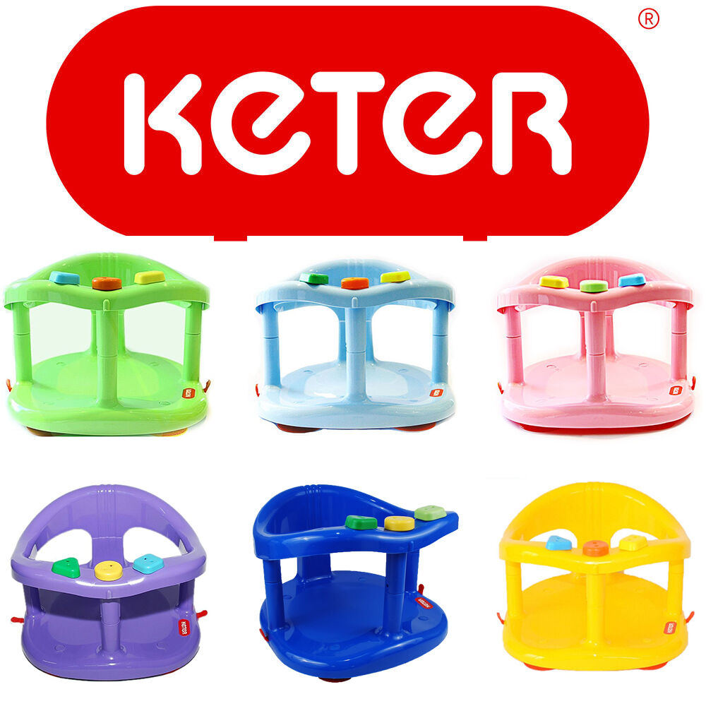 Keter Baby Bath Tub Ring Seat Color Blue Yellow Purple Green - Fast Shipping