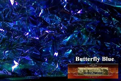 M00098 Morezmore Angelina Fantasy Film Butterfly Blue Heat Bondable 10'