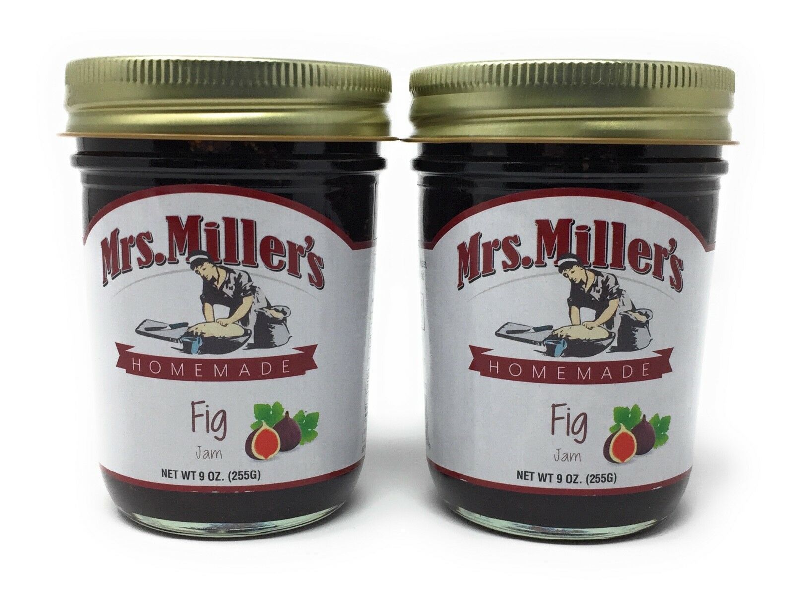 Mrs Millers Fig Jam (amish Made) ~ 2 / 9 Oz. Jars, Ships Free
