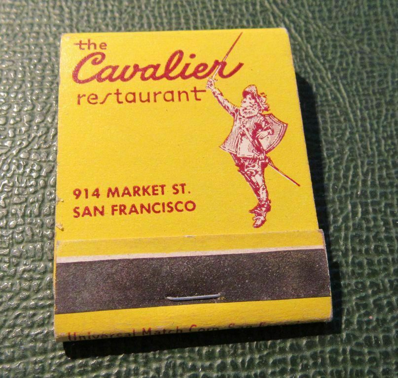 Matchbook - Cavalier Restaurant San Francisco Ca Full