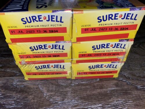 Sure Jell Premium Fruit Pectin 1.75 Oz Boxes Jams Jellies Dry 7/01/23 ~ 6-boxes