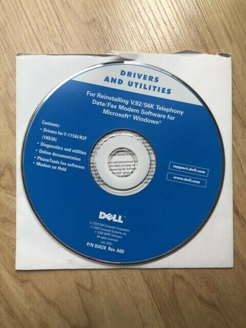 Dell Drivers And Utilities Cd For V.92 56k Telephony Data Fax/voice Modem