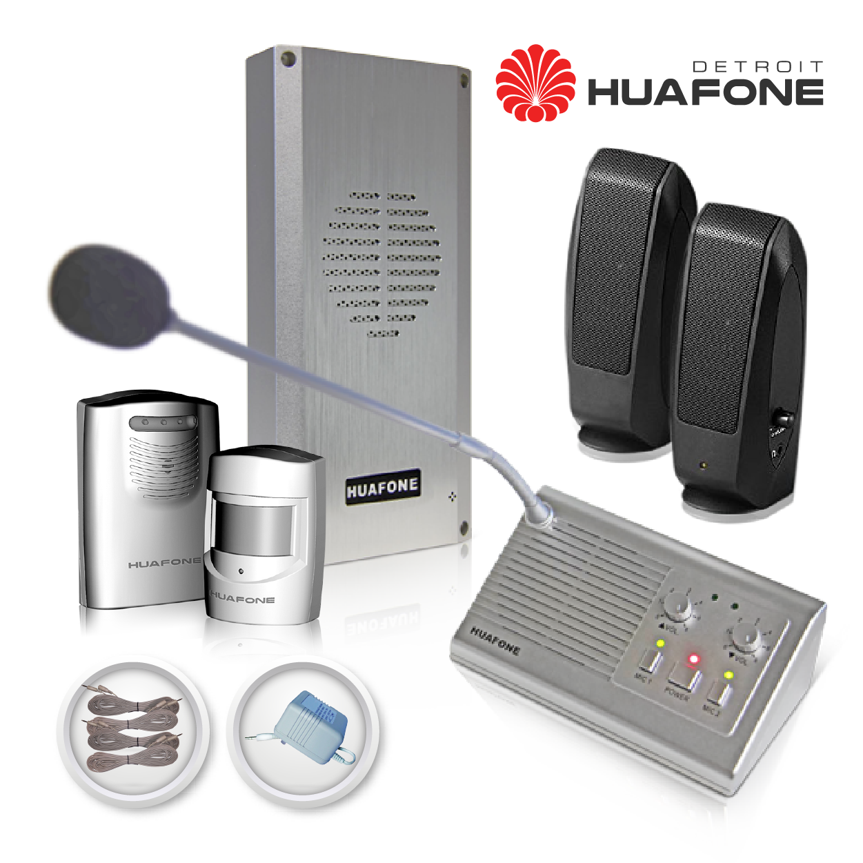 (kit#1x) Automatic Drive Thru Intercom Kit+kitchen Listen-in System+car Detector