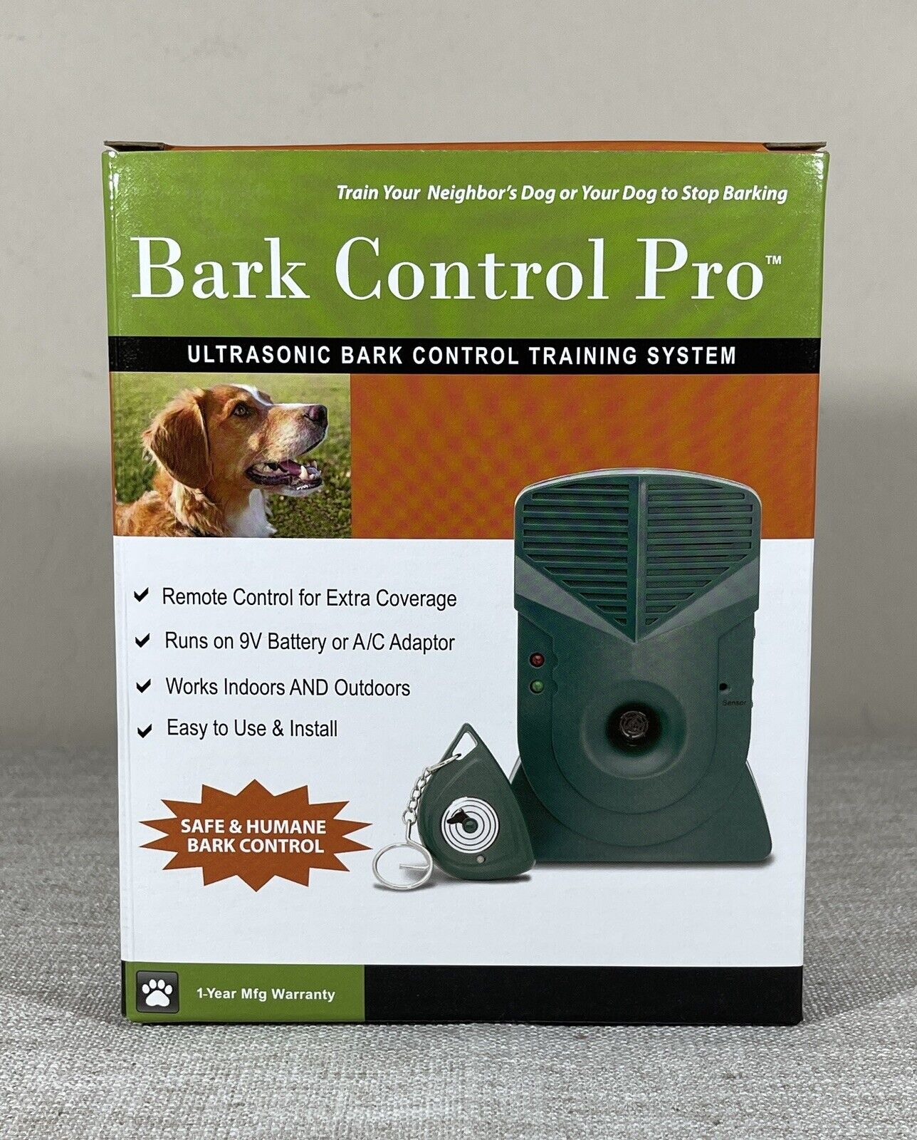Bark Control Pro Ultrasonic Bark Control Training System W/remote - Unopened Box