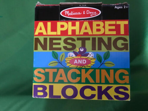 Melissa Doug Alphabet Nesting And Stacking Blocks Developmental Toys, Easy Store