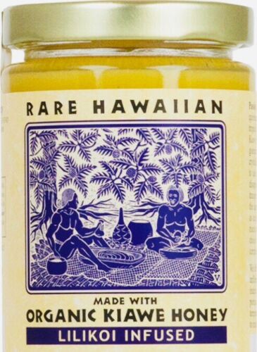 Rare Hawaiian Hawaii Organic Kiawe Honey Lilikoi Aka Passion Fruit Container Jar