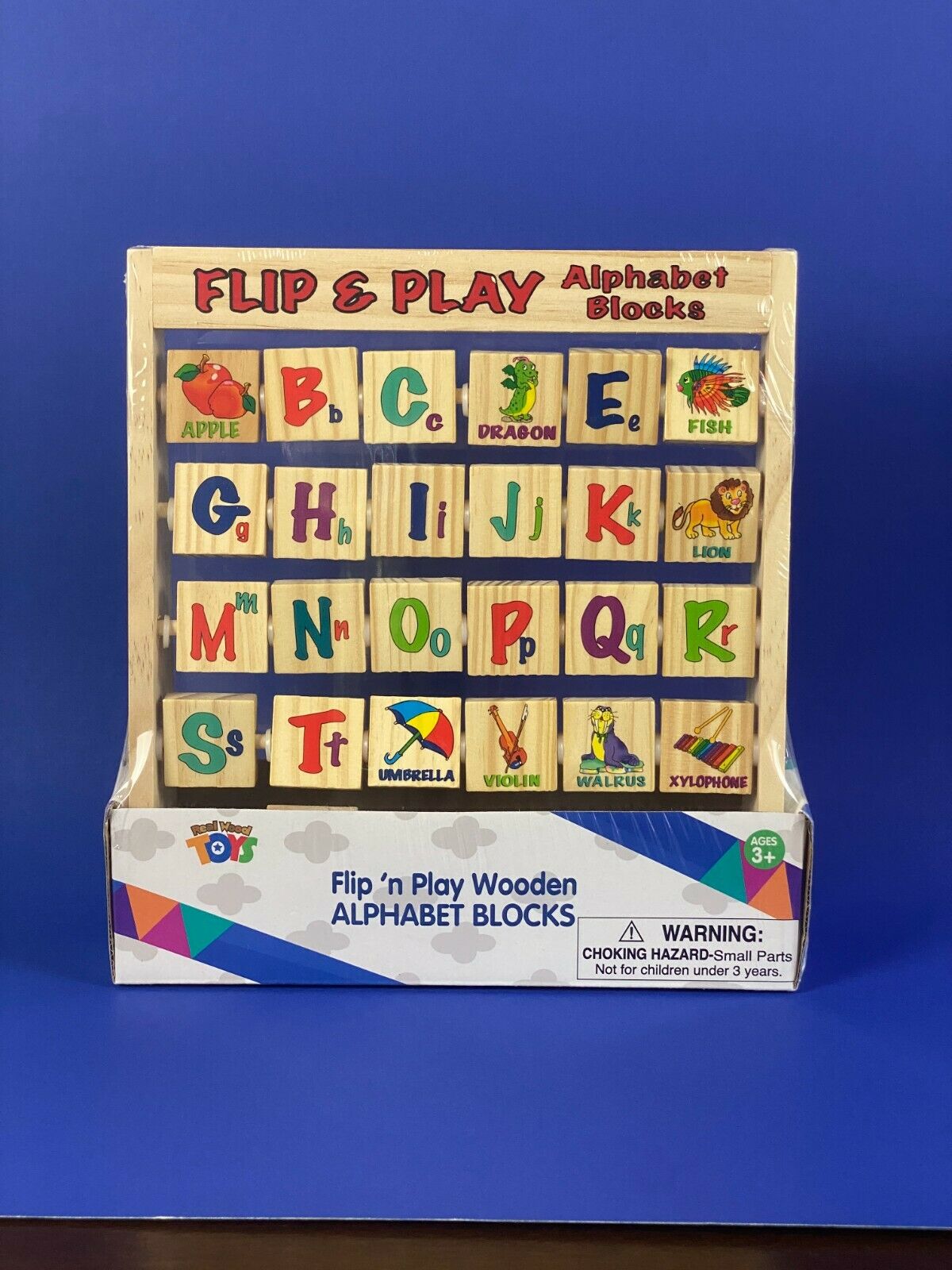 Flip&play Alphabet Blocks - 30 Wooden Blocks  - Abacus Abc's