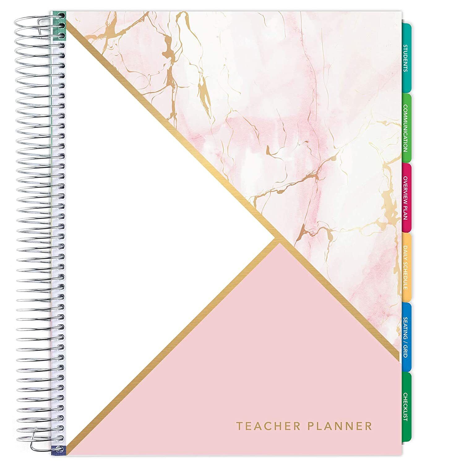 Deluxe Undated Teacher Planner: 8.5"x11" Includes 7 Periods, Page Tabs, Bookm�
