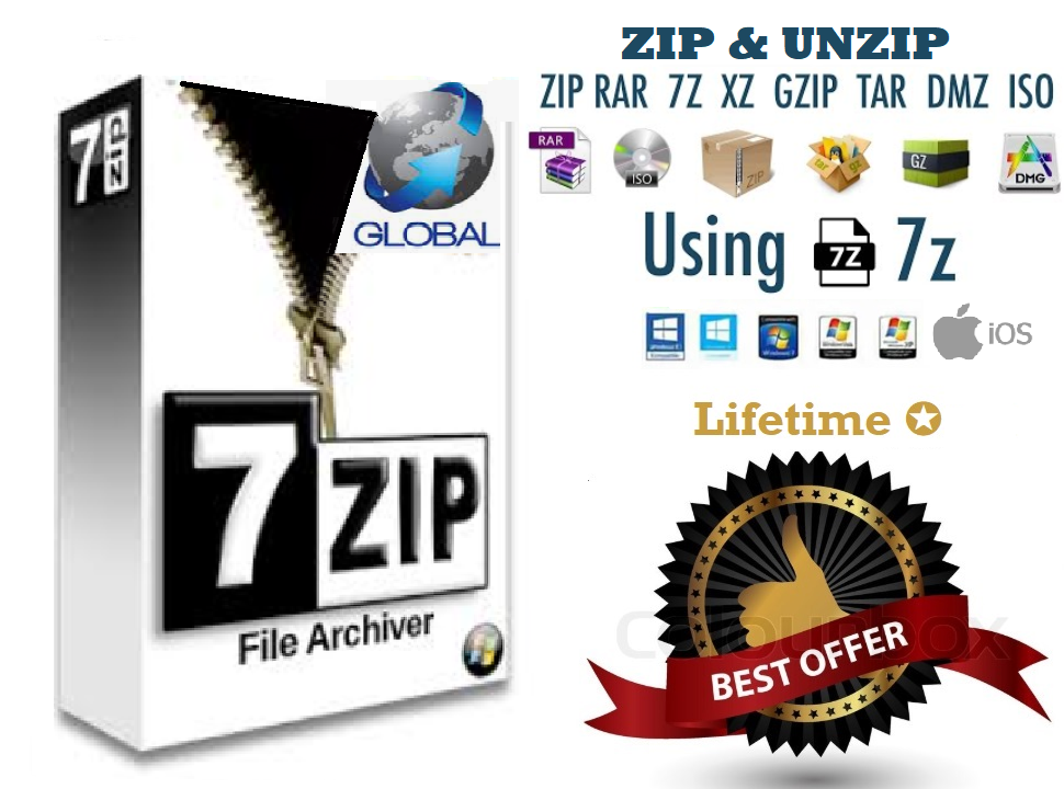 7zip File Compression And Unzip - Winrar Winzip Compatible For Windows And Macos