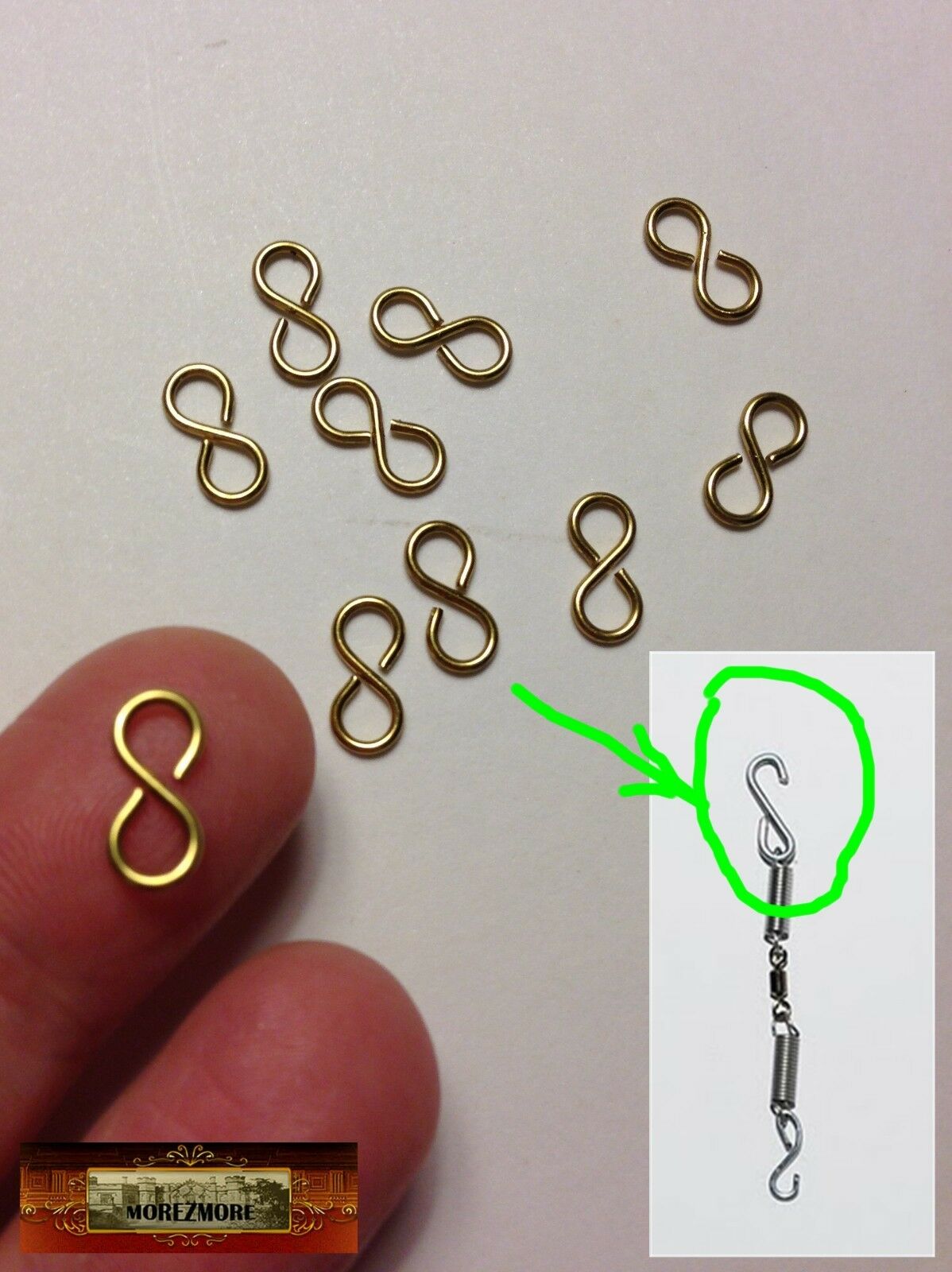 M01045 Morezmore 50 Mini Small 11 Mm S-hooks Bjd Doll Spring-hook Assembly