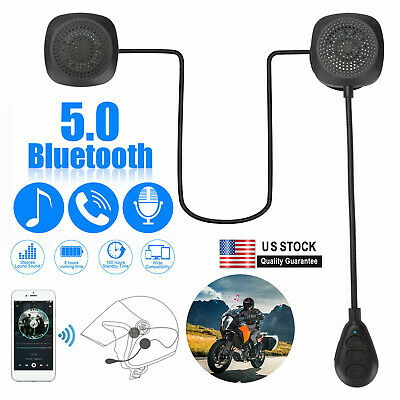 Motorcycle Helmet Headset Wireless Bluetooth 5.0 Headphone Speaker Hands-free Us