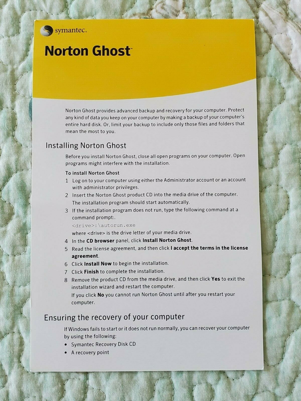 Norton Ghost 15 Full Version Product Key & Download Links