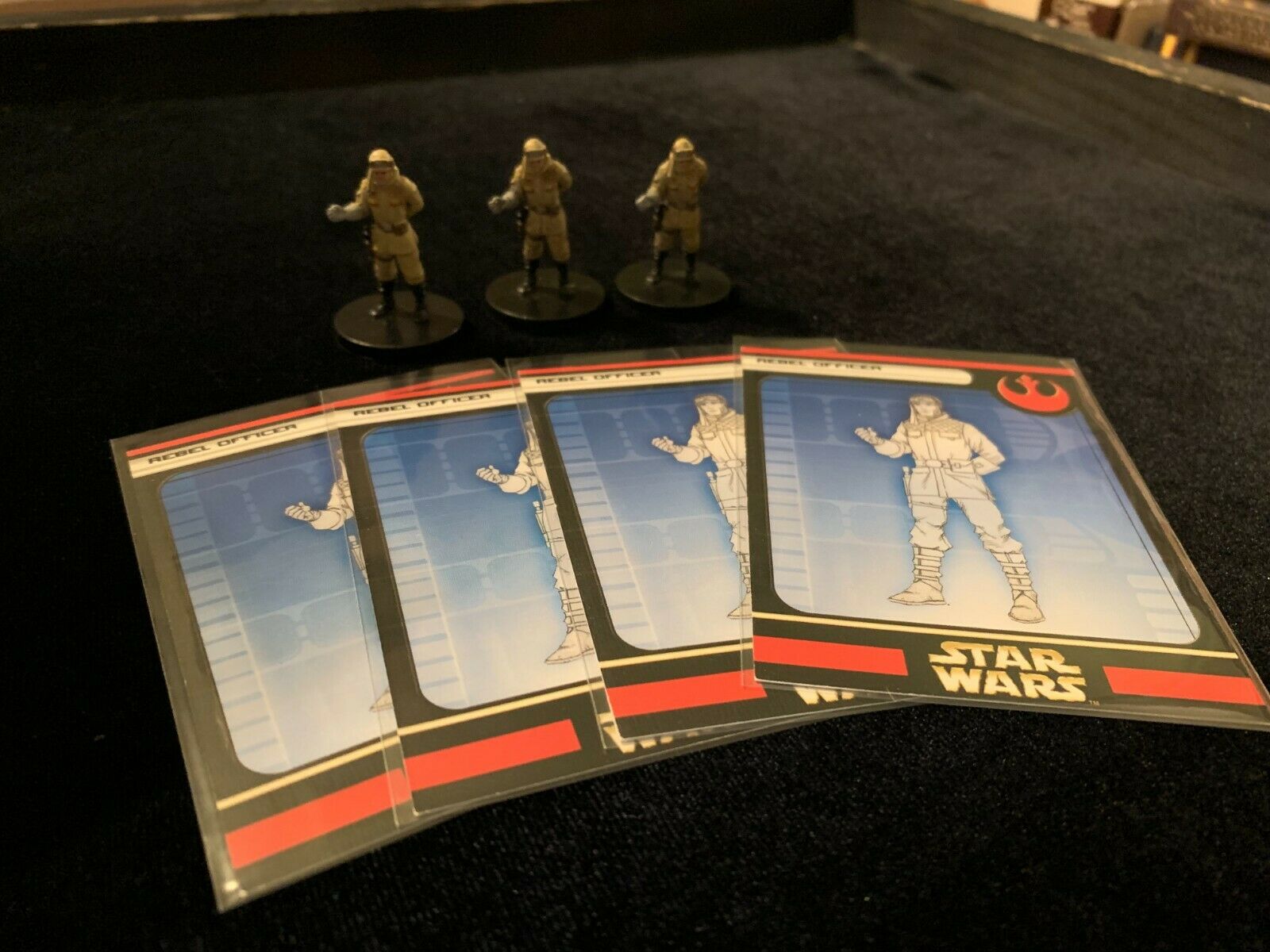 Star Wars Miniatures Rebel Officer Lot Rebel Storm With Card