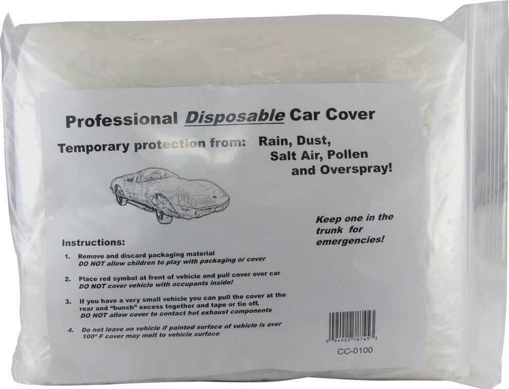 Eckler's Car Cover, Disposable, Clear 75-253842-1
