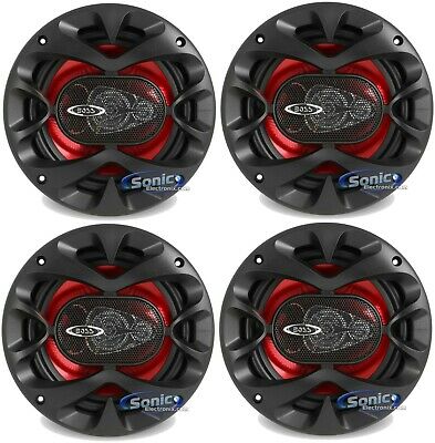 4) New Boss Ch6530 6.5" 3-way 600w Car Audio Coaxial Speakers Stereo Package