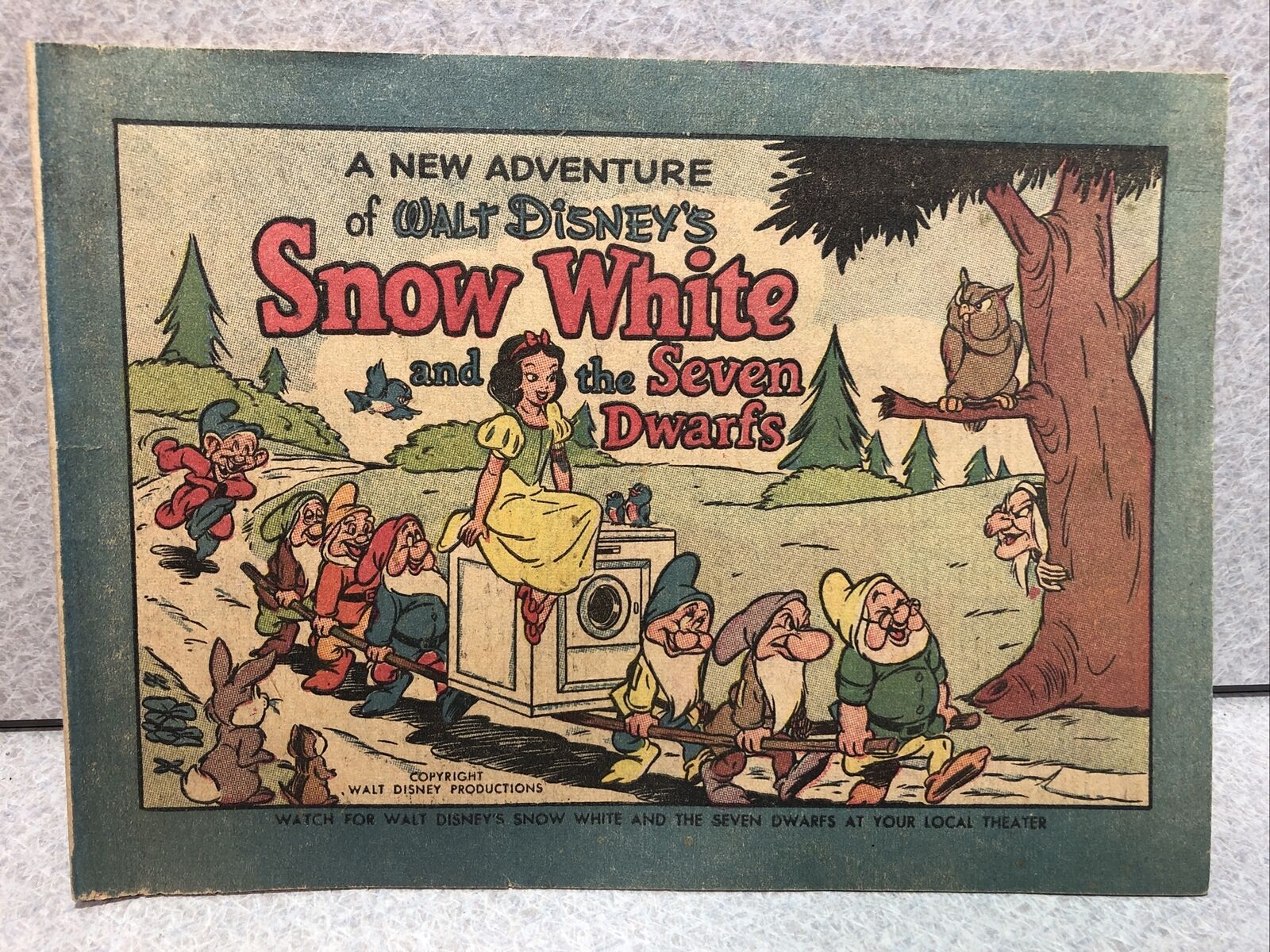 1952 Walt Disney Snow White And The Seven Dwarfs Advert. Comic Book Bendix