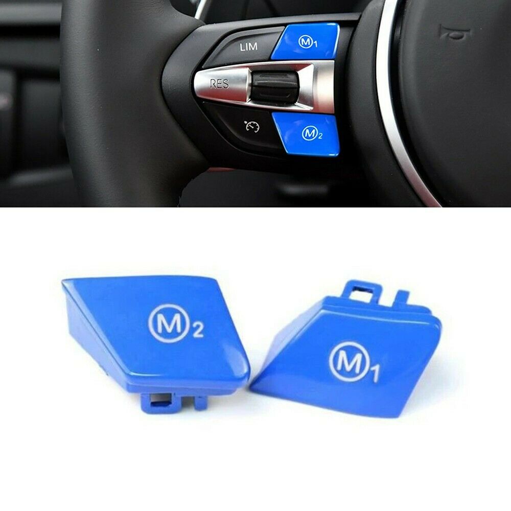 For Bmw Mode Buttons Steering Wheel 2pcs F10 F30 F32 F82 2x Blue M Type