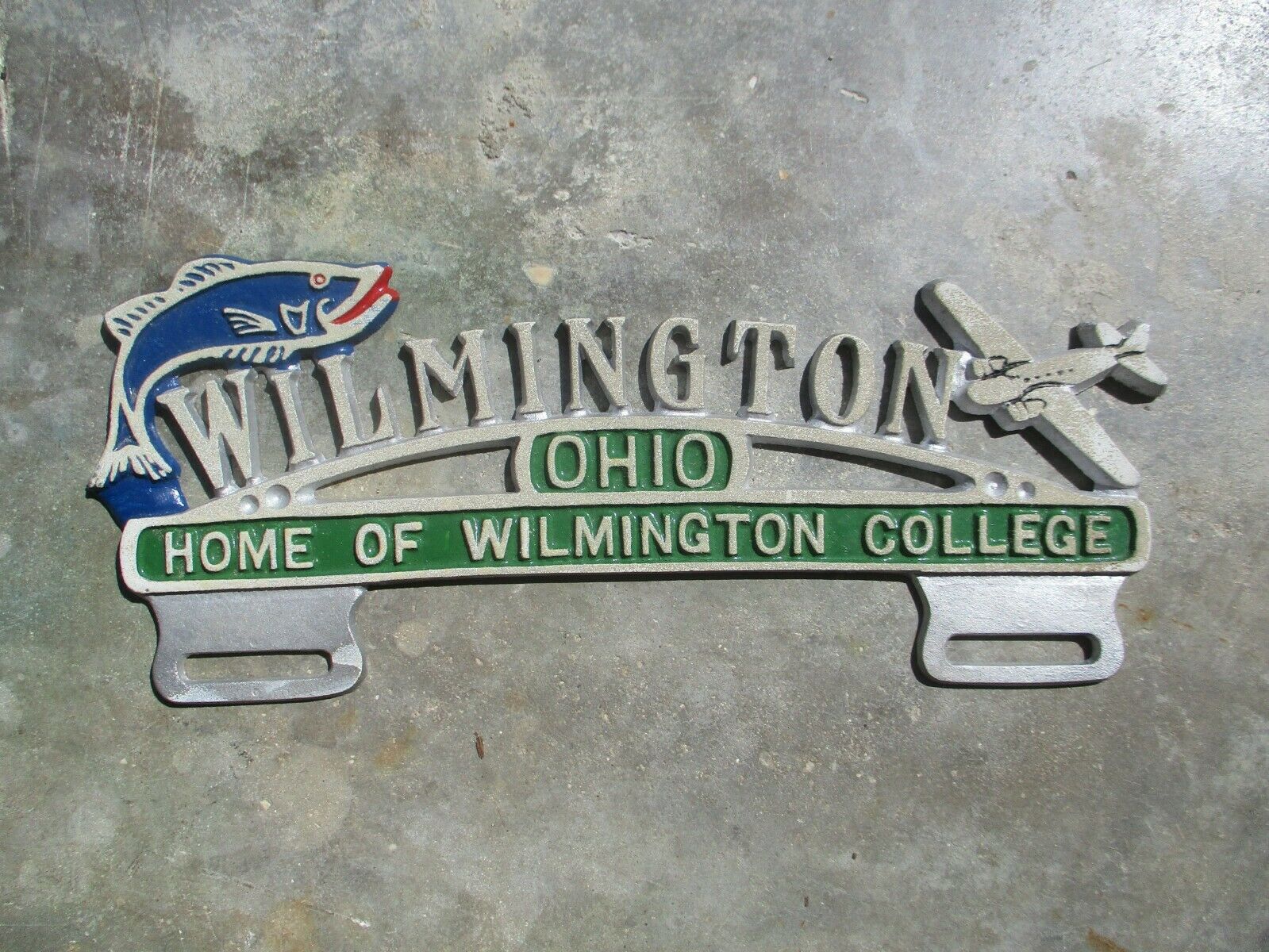 Ohio Wilmington College License Plate Topper