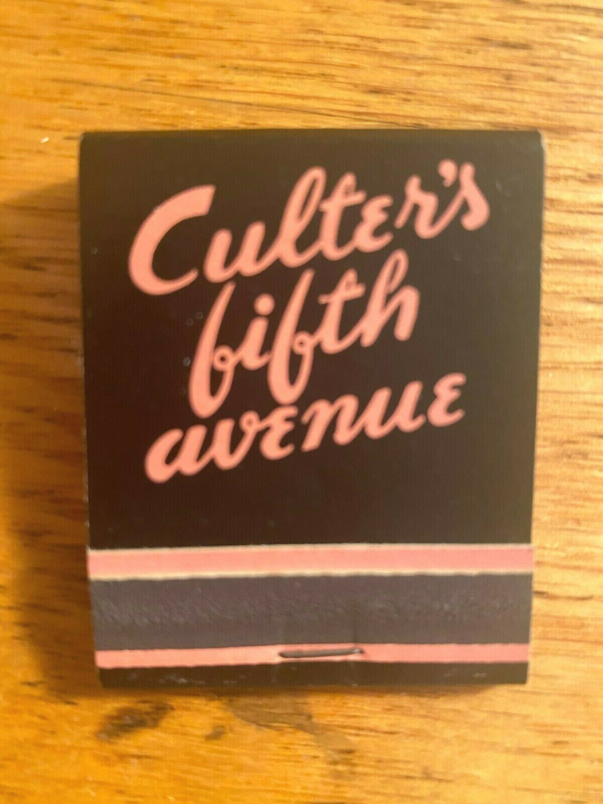 Culters Fifth Avenue Matchcover Cover Grandview Ohio