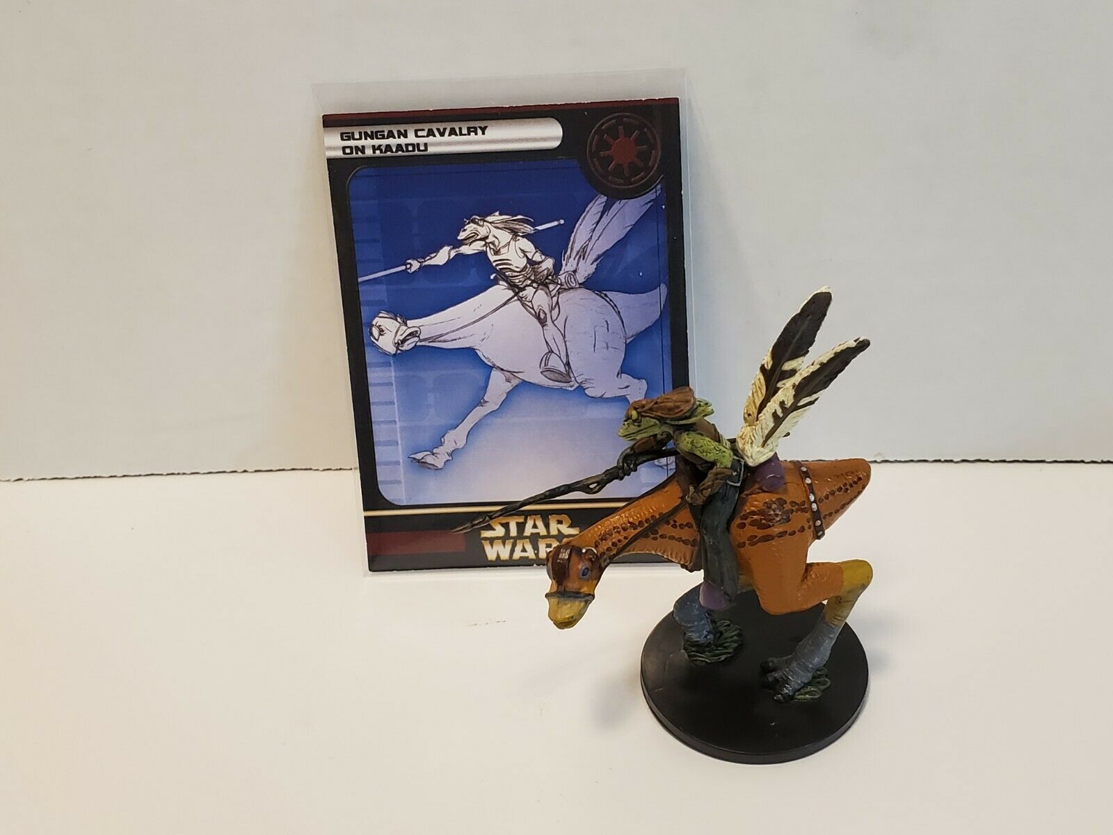 Star Wars Wotc Miniatures Gungan Cavalary On Kaadu #13/60 W/card 2004
