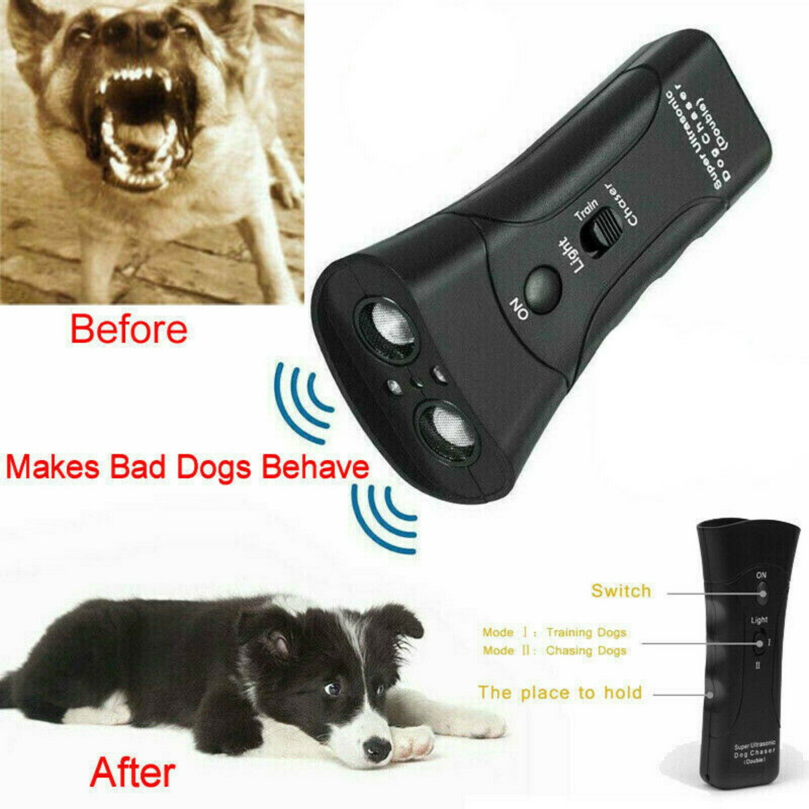 Ultrasonic Stop Barking Away Anti Bark Control Dog Training Repeller Device