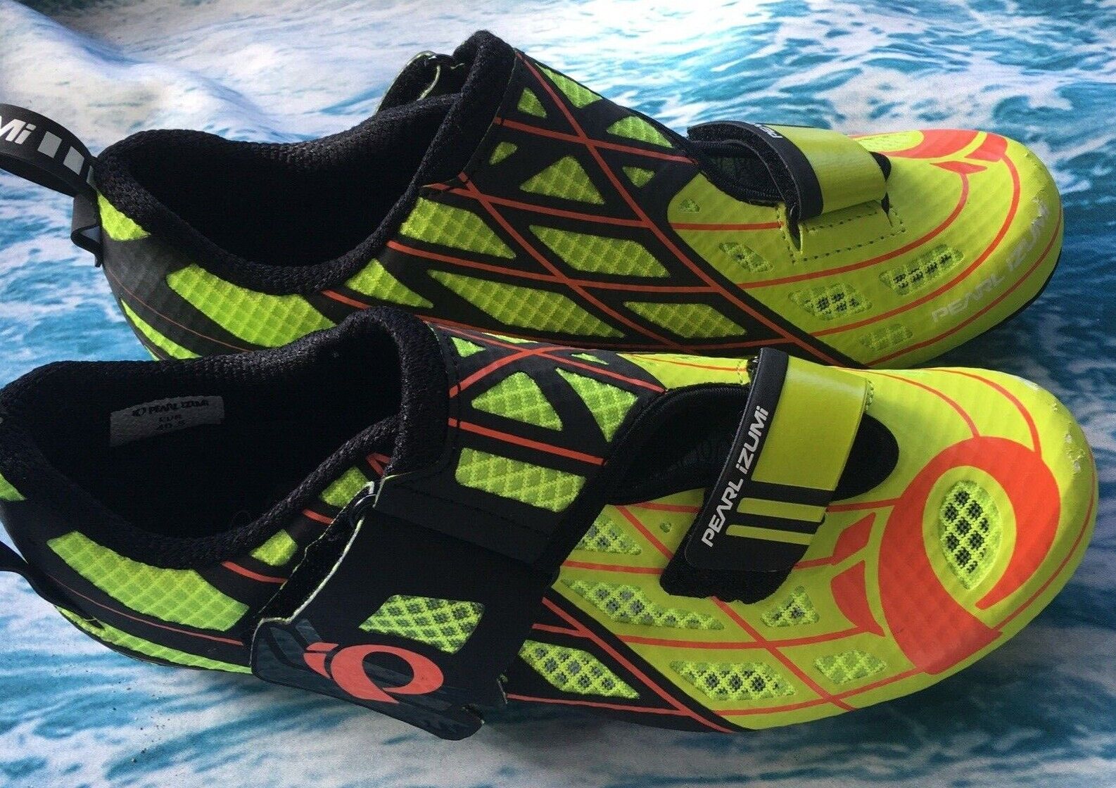 Pearl Izumi Tri Fly Pro V3 Men's Boys Cycling Shoes Eur 40.5 Us 7.5 Lime Youth