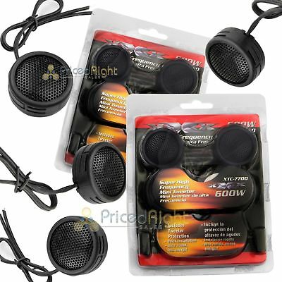 Two Pairs Of 600w Super High Frequency Mini Car Dome Tweeters Built-in Crossover
