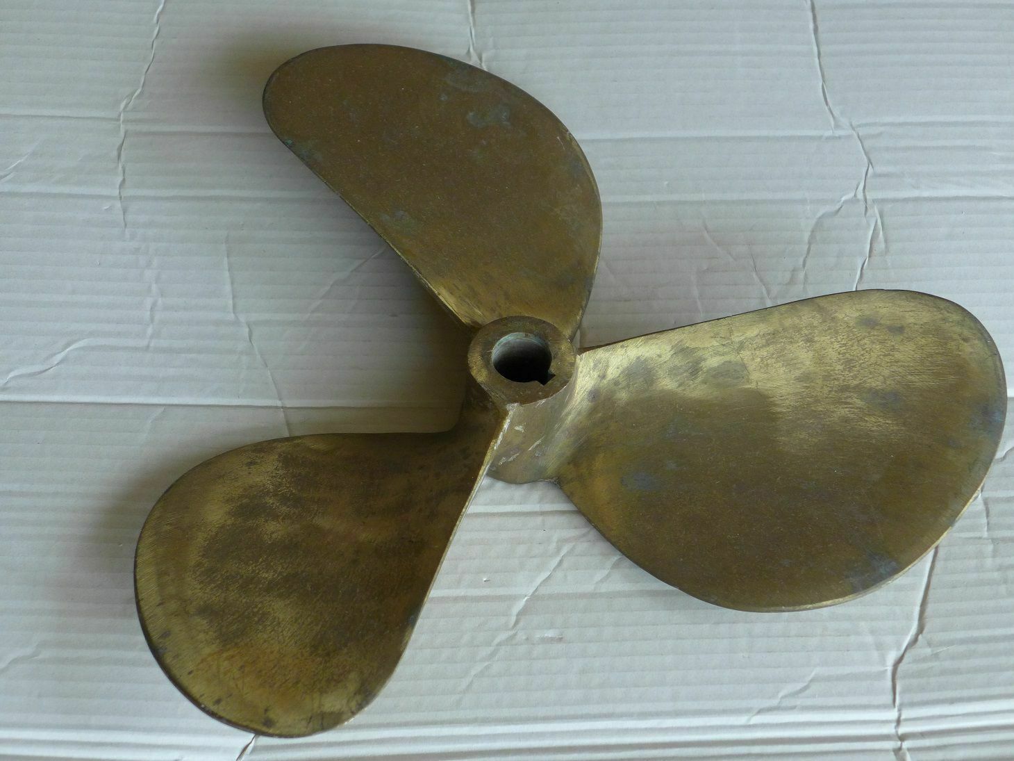 Vintage Brass Propeller - Ship Out Old Brass Propeller   Old