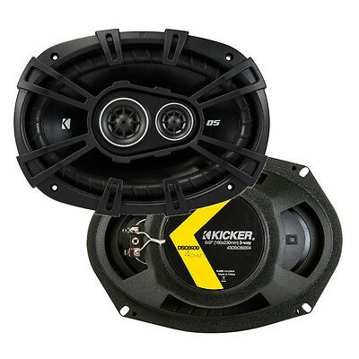 Kicker 43dsc69304 Ds 6x9" 360 Watt 3-way 4-ohm Car Audio Coaxial Speakers, Pair