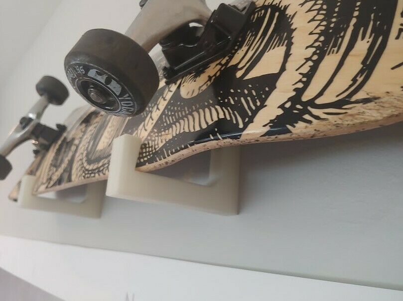 Skateboard Wall Hanger/holder Easy Grab And Go Design 3d Printed With Hardware