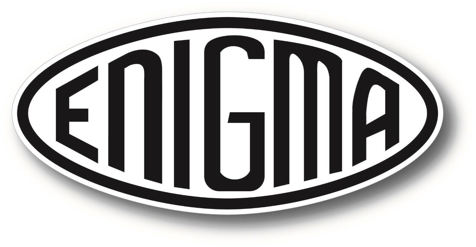 Enigma Machine Logo Black/white Vinyl Decal Sticker German Wwii History