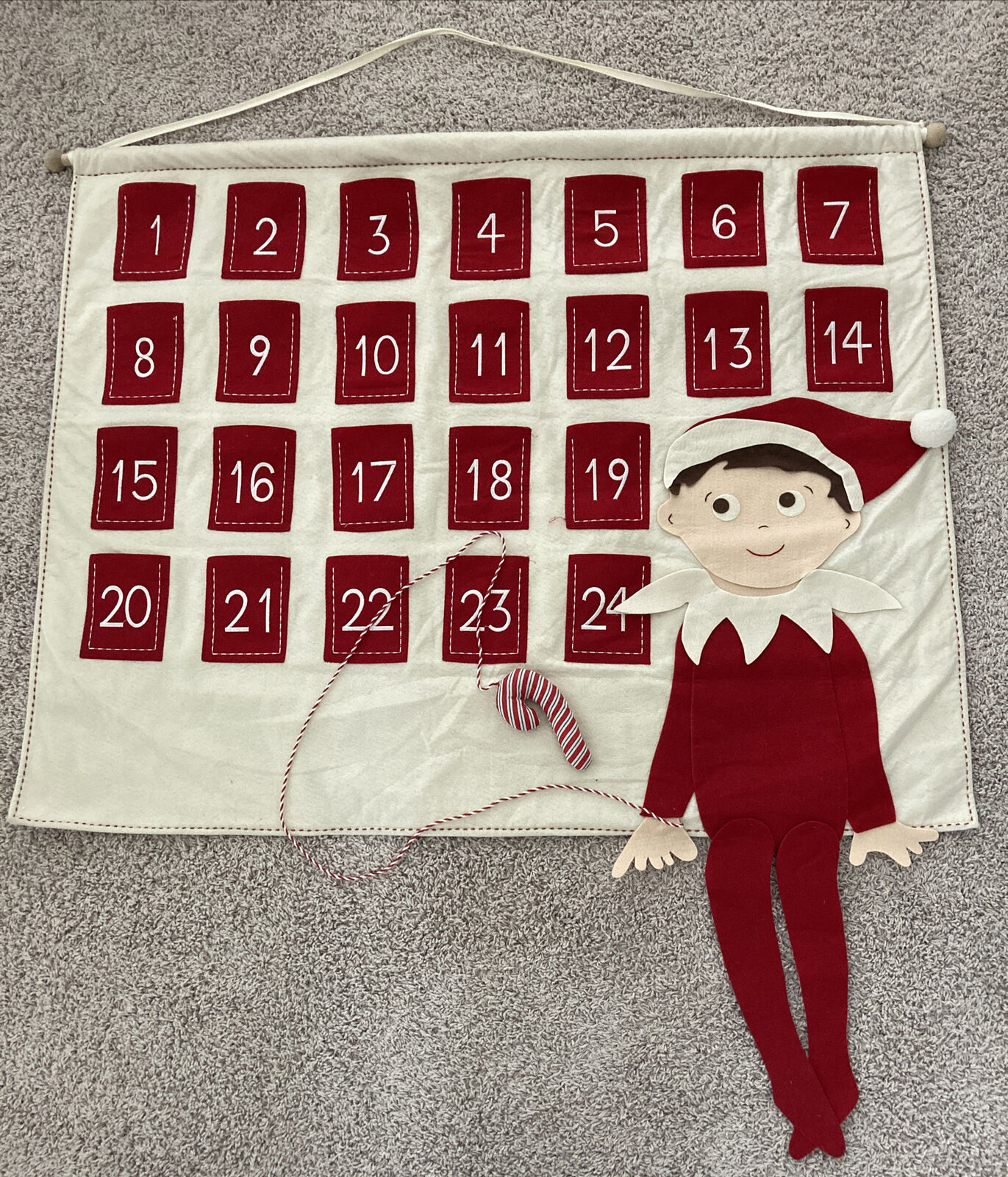 Pottery Barn Kids Christmas Elf Advent Calendar No Monogram 2013