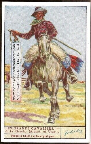 Argentine Gaucho South American Horseman Cowboy 1930s Trade Ad Card