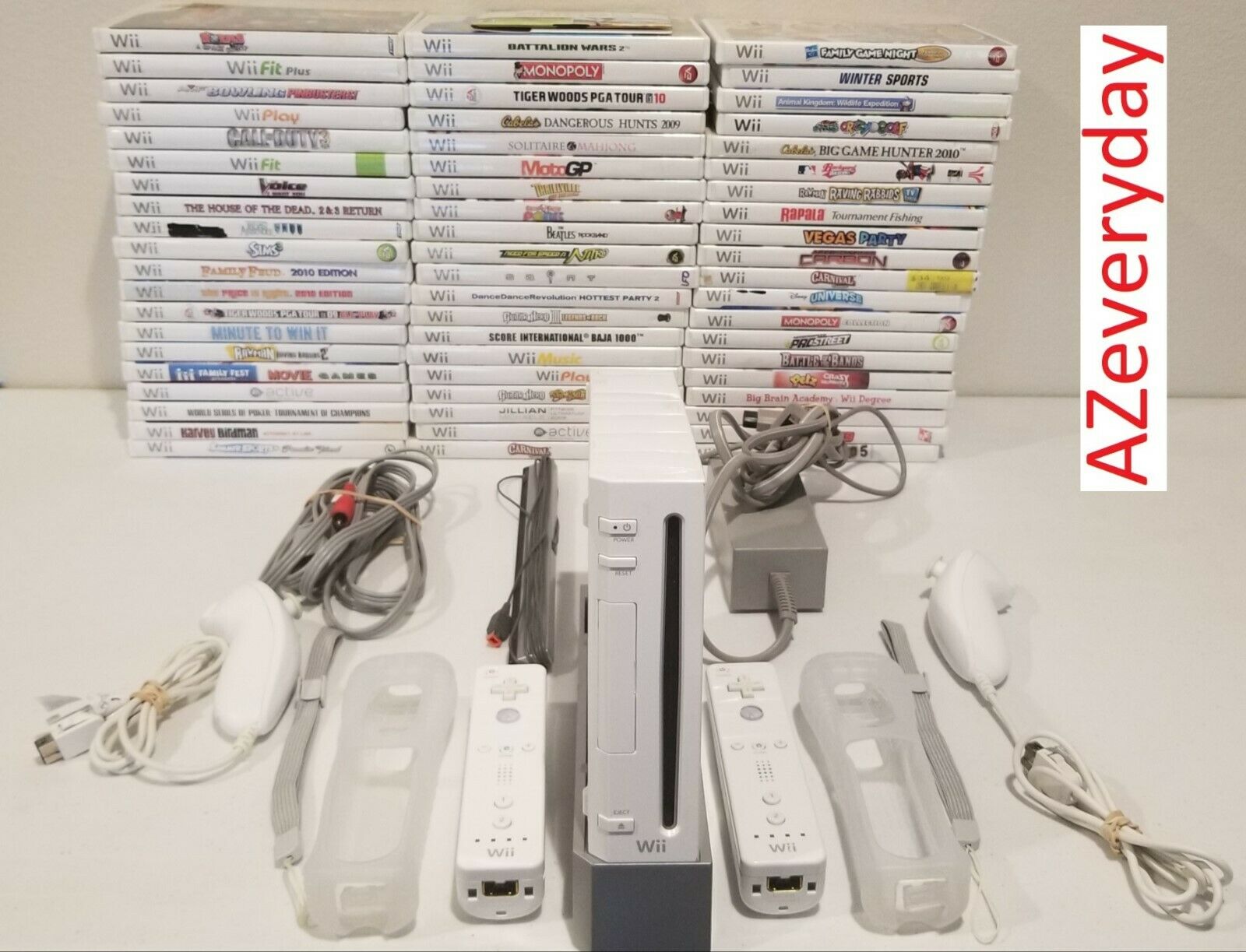 Nintendo Wii System Console_2 Controllers_games_tested Gamecube - Bundle/lot Oem