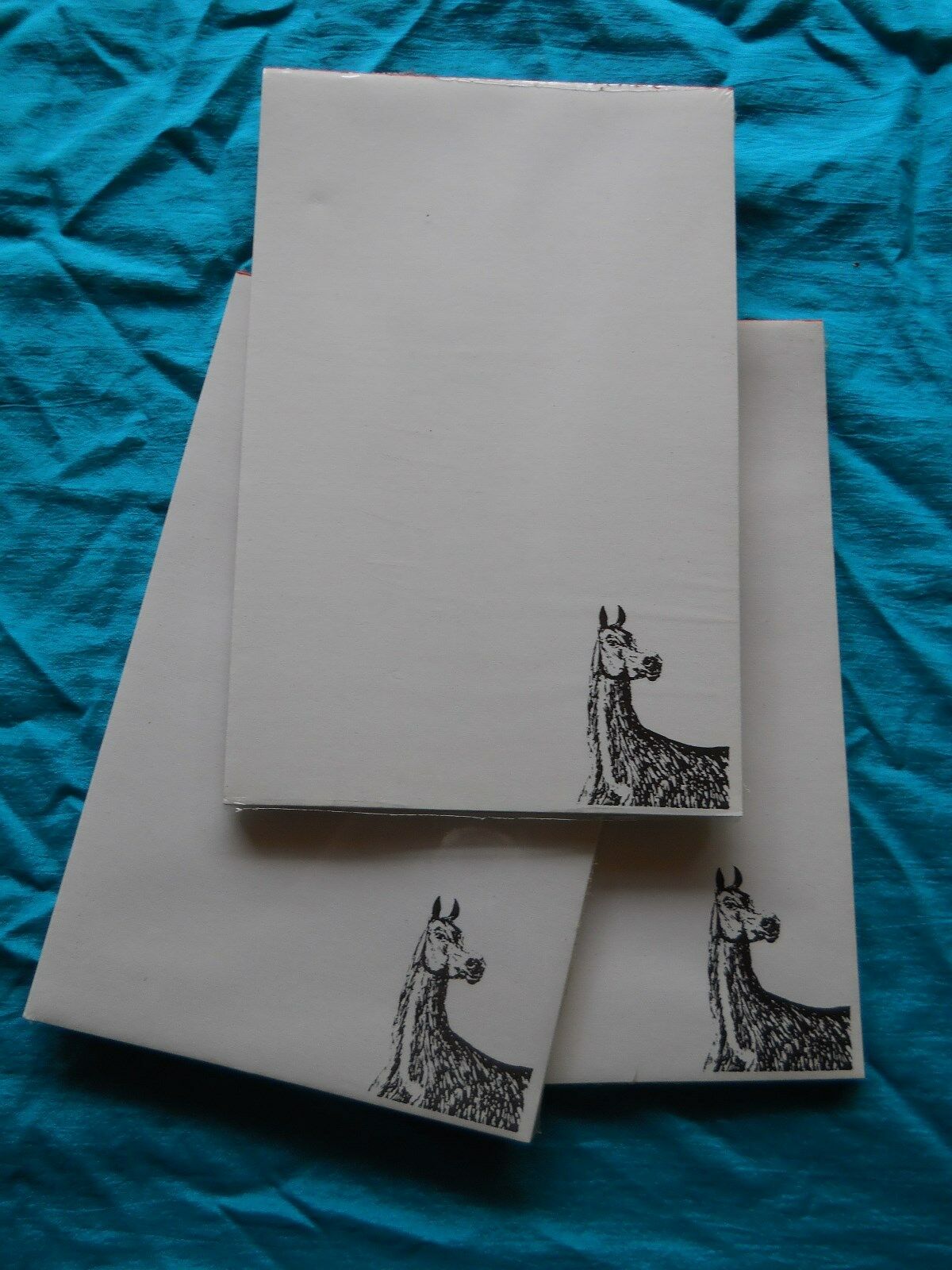 Arabian Horse Notepad 50 Sheets 8.5 X 5.5 New Black & White Drawing-3 Pads