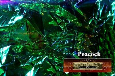 M00210 Morezmore Angelina Fantasy Film Peacock Green Heat Bondable 10'