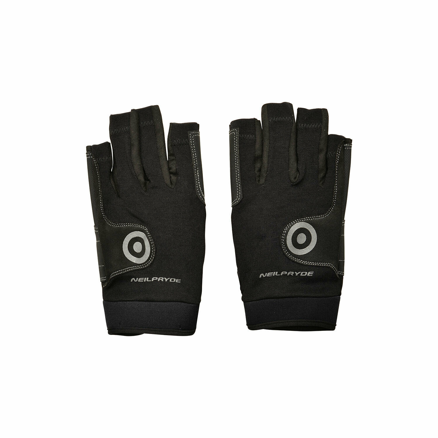 2021 Neil Pryde Junior Raceline Half Finger Gloves - Black - 630541-j