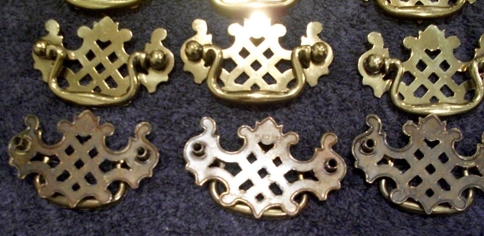Lot-16 Chippendale Brass Batwing Drawer Pull 3.75" Long 3" Centers Kbc Lattice