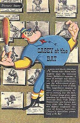 Casey At The Bat 1946 Disney Illustrated Comic Feature Of The Baseball Legend