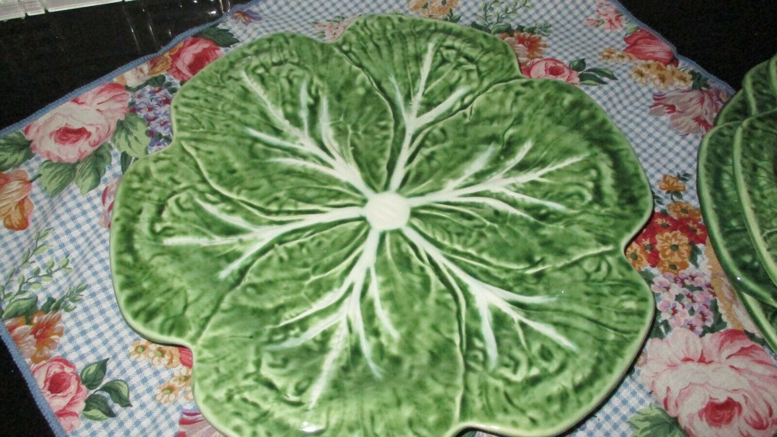 24about 10.5" Cabbage Plates Md In Portugal, Vintage Williams Sonoma
