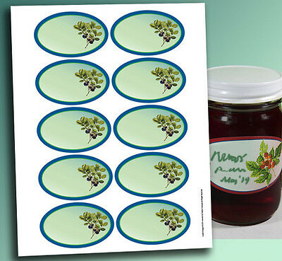 10 Oval Jelly Jam Marmelade Or Product Labels 3.25 X 2" Write-on Mason Jar