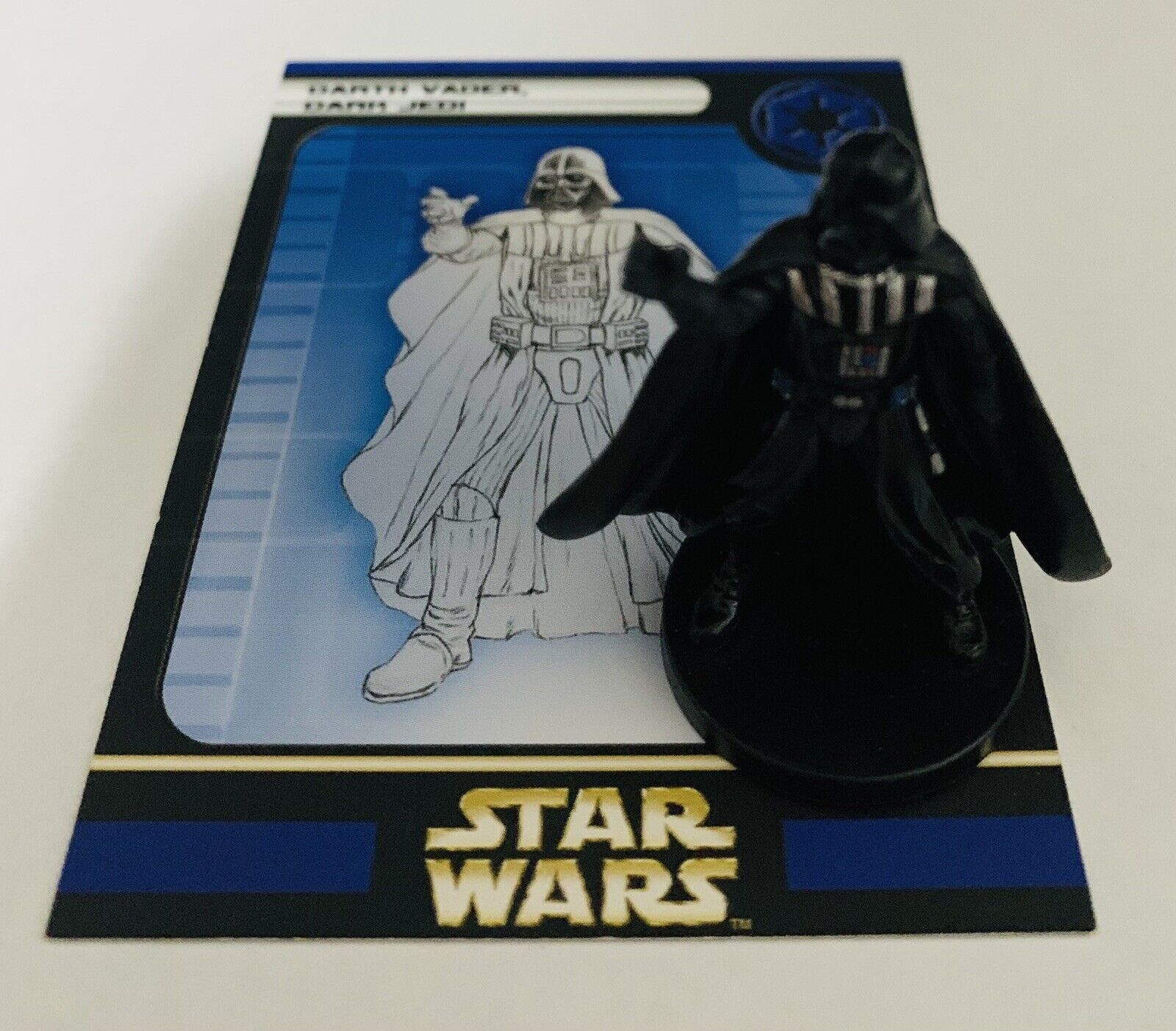 Star Wars Miniatures Darth Vader Dark Jedi W/card -rpg Legion Wotc - Rebel Storm