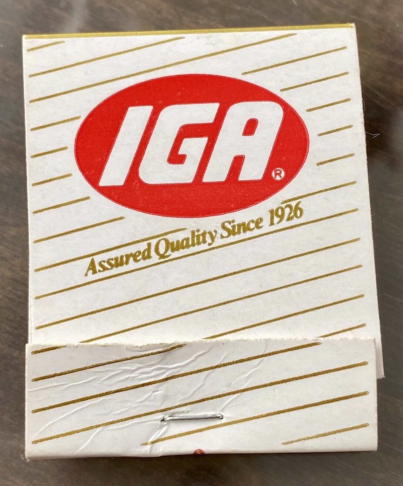 Vtg Iga (grocery Store) Matchbook Cover | Assured Quality Since 1926 | Chicago