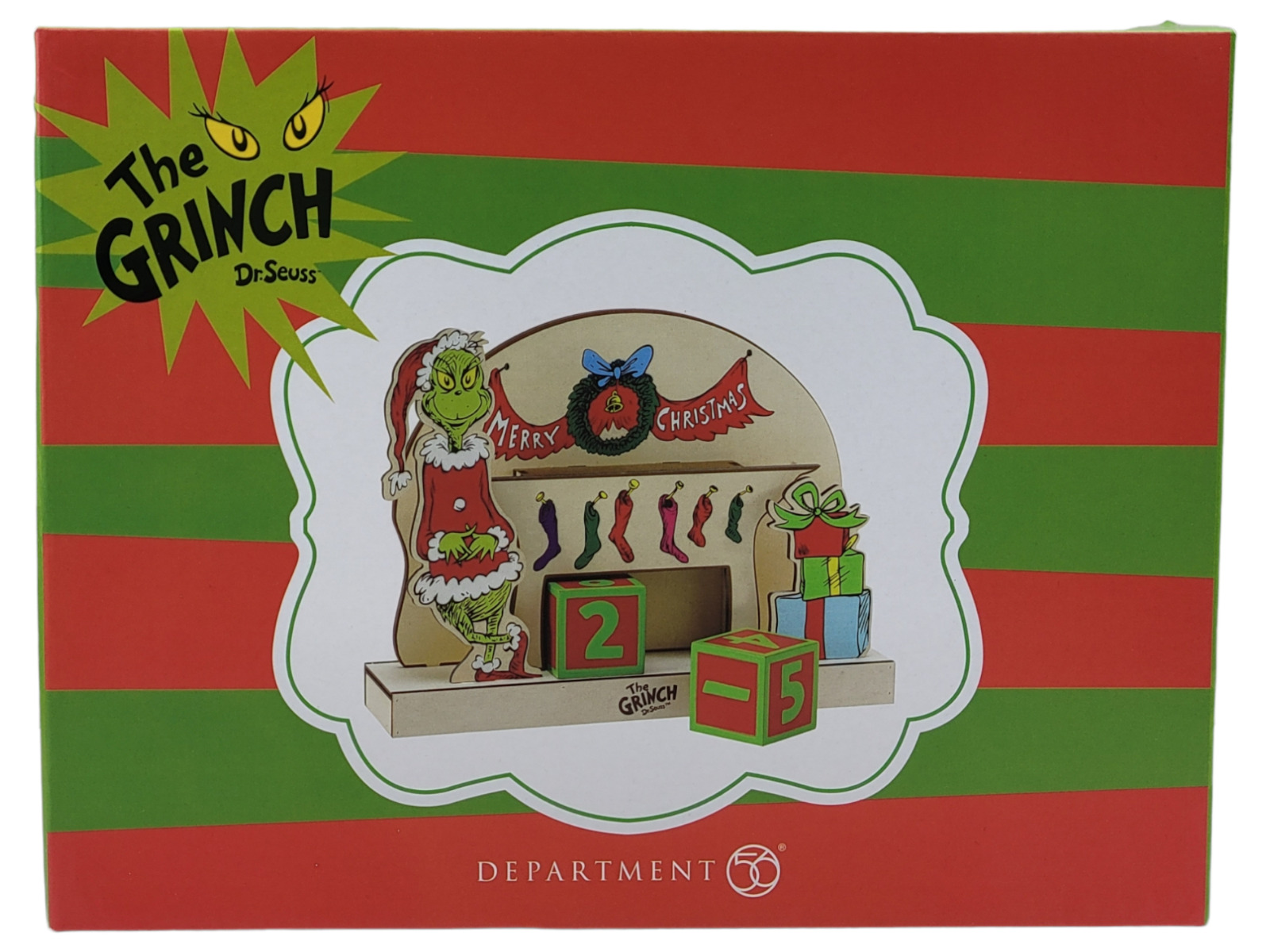 Department 56 Flourish Dr. Seuss The Grinch Christmas Countdown Advent Calendar
