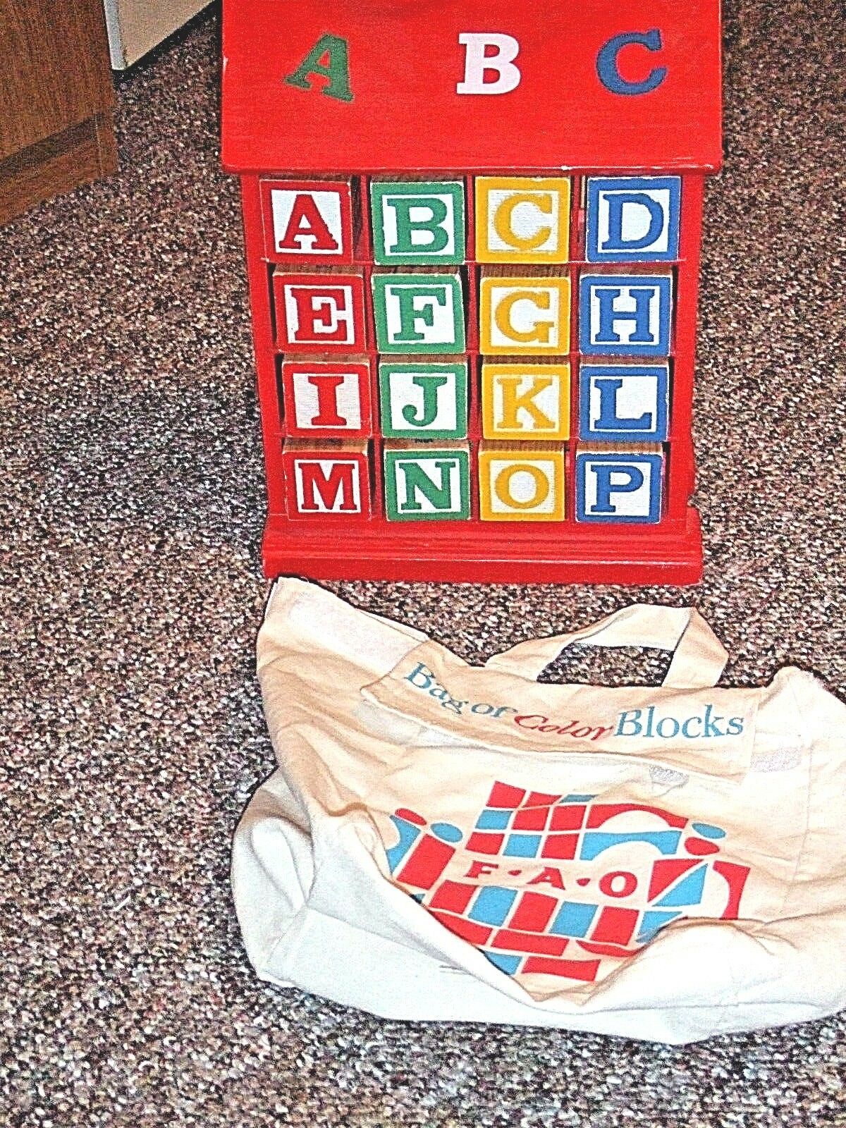 Bag Of 32 Color Blocks With Stand For Toddlers Teaching Learning Fun