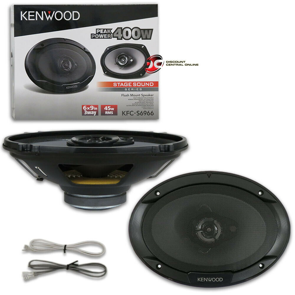 Kenwood Kfc-s6966 6" X 9" 3-way Coaxial Car Audio Speakers Pair 6x9" 400 Watts