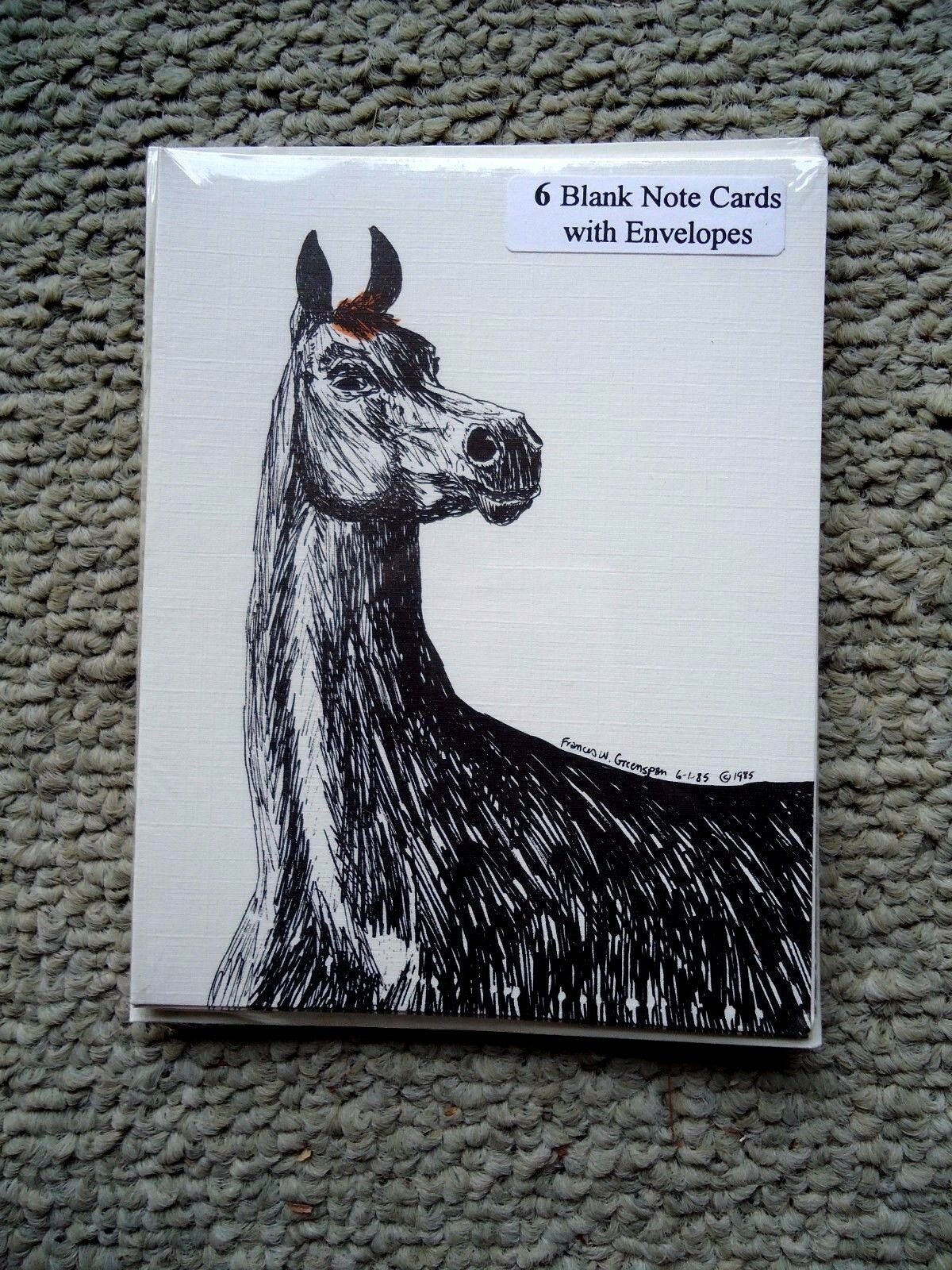 Proud Arabian Horse 18 Blank Notecards With Linen Style Envelopes New