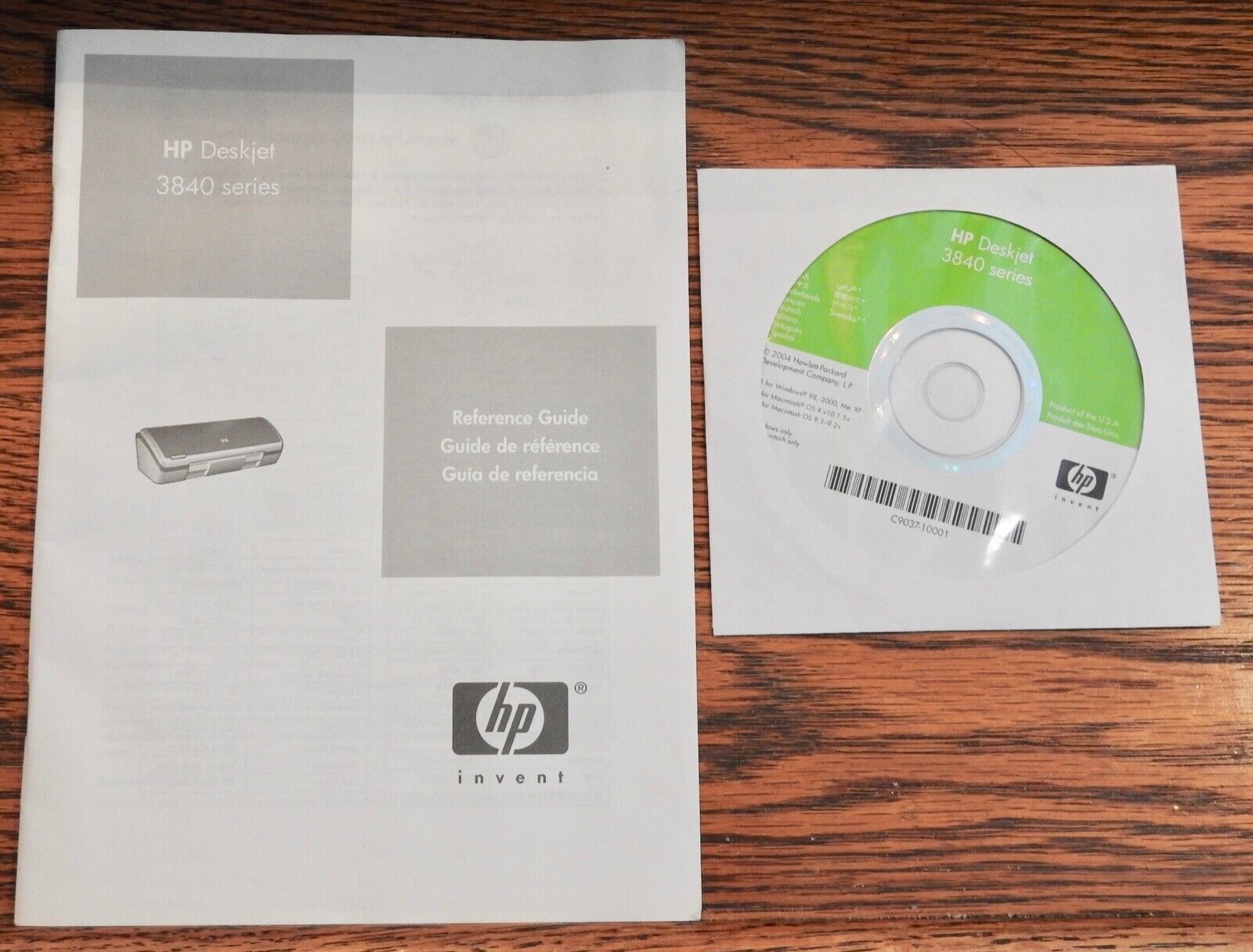 Hp Deskjet 3840 Series Book & Printer Drivers And Utilities Cd Windows/mac
