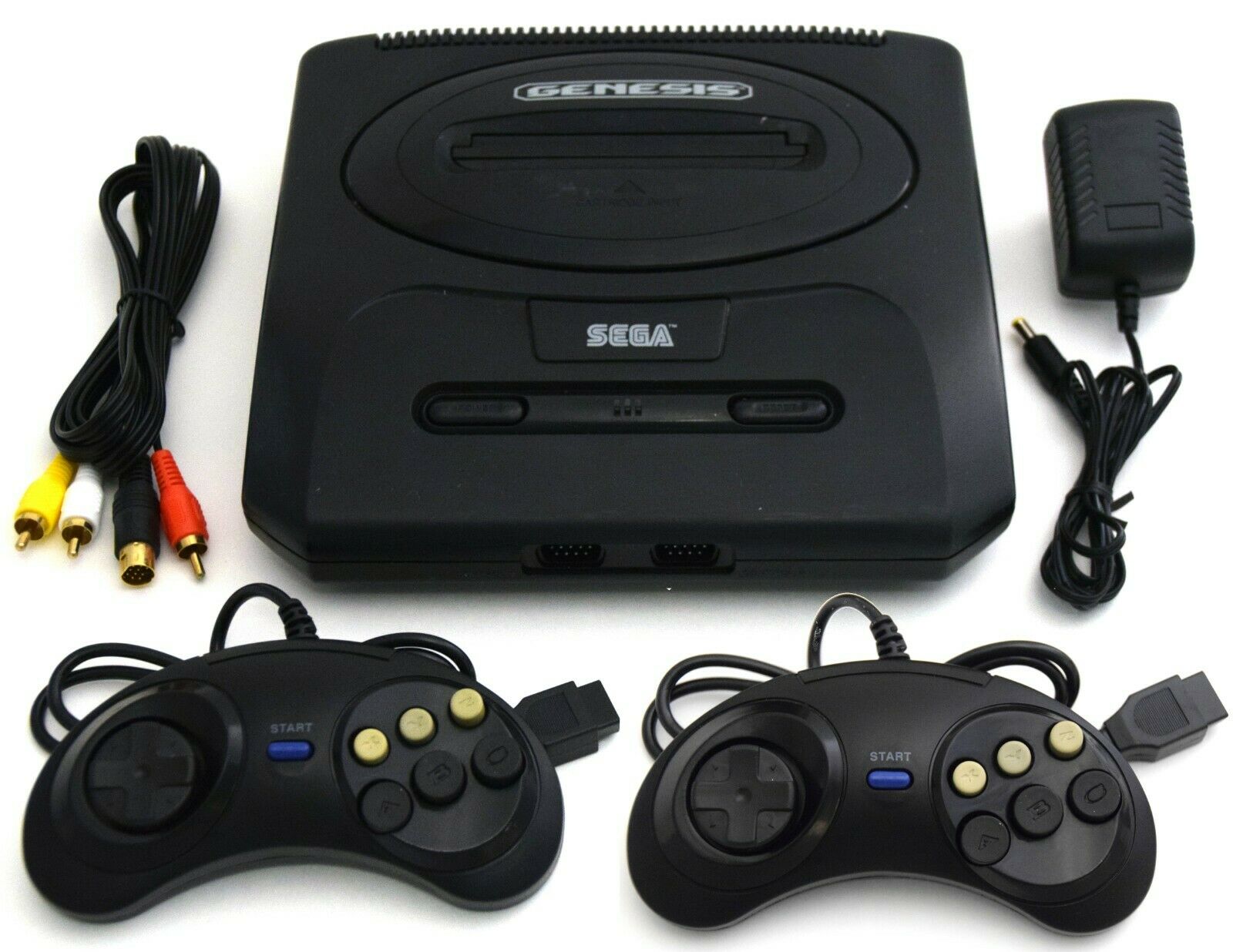 Sega Genesis Model 2 Mk-1631 Video Game System Bundle Controllers Classic Gaming