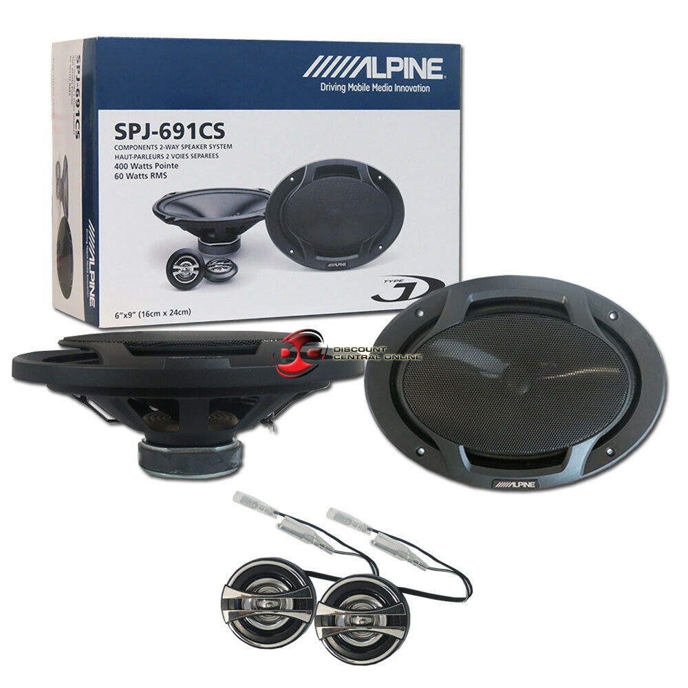 New Alpine 6 X 9 Inch 6 X 9"  2-way Car Audio Component Speakers (pair)